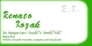 renato kozak business card